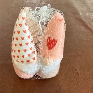 Plush Baby Rattle Set Pink Heart Design